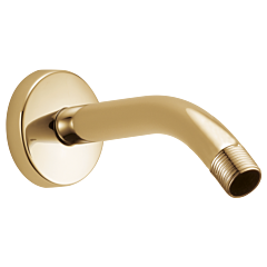 Brizo Odin 7" Linear Round Wall Mount Shower Arm And Flange, Polished Gold
