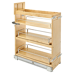 Rev-A-Shelf 8" Swivel Pullout Wood Base Cabinet Organizer with BLUMOTION Soft-Close Slides