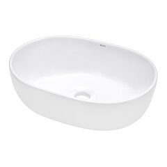 Ruvati 19 x 14 inch Bathroom Vessel Sink White Oval Above Counter Vanity Porcelain Ceramic
