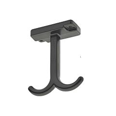 Rev-A-Shelf Back-to-Back Hook Only for Glideware, 1 X 2 X 3 Inch, Single with Black Finish