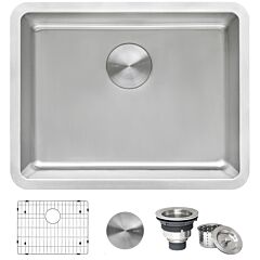 Ruvati 23-inch Undermount Kitchen Sink 16 Gauge Stainless Steel Single Bowl