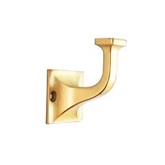 Forge 1-1/2 Inch (38mm) Center to Center, 2-3/4 Inch Overall Length Single Decorative Hook, Brushed Golden Brass