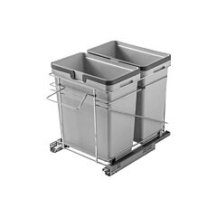 Salice Kitchen 18" Waste Recycle 32 Quart Double Bin Trash Pull Out Organizer