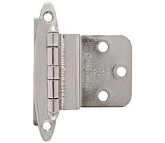 3/8in (10 mm) Inset Non Self-Closing, Face Mount Satin Nickel Hinge - 2 Pack