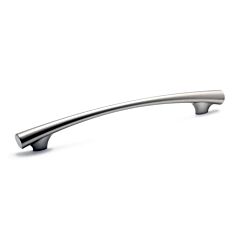 Contemporary Metal Pull 8-13/16" (224mm) Center To Center, Overall length 11-1/16" (281mm) Brushed Nickel Cabinet Pull / Handle