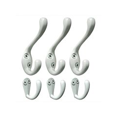 Via Utility Metal Hook Set 3-3/8" (86mm) in White, ROKH60686WH