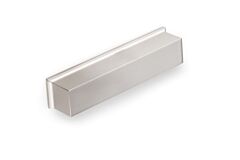Transitional 5-1/16" (128mm) Center to Center, Length 5-5/8" (143mm) Brushed Nickel, Rectangular Metal Cup Pull/Handle