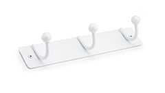 Rok Utility Hook Rack 1-23/32" (43.5mm) in White, ROKH50744WH