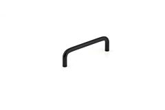 Modern Metal Pull 3-3/4" (96mm) Center to Center, Overall Length 4-3/32" (103.5mm) Flat Black Cabinet Pull/ Handle
