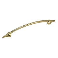 Contemporary 3-3/4" (96mm) Center to Center, Length 5-1/16" (128mm) Brass Slim Bow Metal Pull/Handle