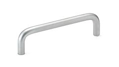 Functional Steel Pull 3-3/4" (96mm) Center To Center, Overall length 4-1/8" (104.5mm) Matte Chrome Cabinet Pull / Handle
