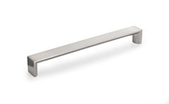 Contemporary Metal Pull 7-9/16" (192mm) Center to Center, Overall Length 7-29/32" (201mm) Brushed Nickel Cabinet Pull/Handle