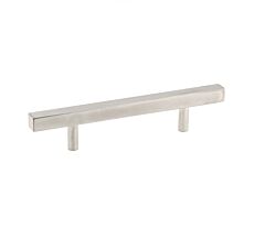 Solid Bar 3-1/2" (89mm) Center to Center, Length 6" Brushed Nickel Cabinet Pull/Handle