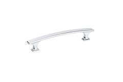 Transitional Metal Pull 5-1/16" (128mm) Center to Center, Overall Length 6-7/16" (163.5mm) Chrome Cabinet Pull/ Handle