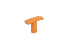 Transitional Metal Overall length 1-1/2" (38mm) Yellow Orange Cabinet Knob 