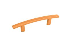 Transitional Flat Bar Style 3-3/4" (96mm) Center to Center, Overall Length 6-7/32" (158mm) Yellow Orange Cabinet Hardware Pull/ Handle