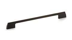 Contemporary Metal Pull 10-1/8" (256mm) Center to Center, Overall Length 12-21/32" (322mm) Brushed Oil-Rubbed Bronze Cabinet Pull/Handle