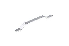 Contemporary 6-5/16" (160mm) Center to Center, Length 9-5/16" (236.5mm) Chrome Finish, Geometric Metal Cabinet Pull/Handle