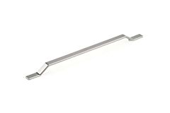 Contemporary 12-5/8" (320mm) Center to Center, Length 16-1/8" (410mm) Brushed Nickel, Geometric Metal Appliance Pull/Handle