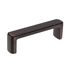 Transitional Metal Pull 3" (76mm) Center to Center, Overall Length 3-13/32" (86mm) Brushed Oil-rubbed Bronze Cabinet Pull/Handle