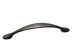 Traditional 5-1/16" (128mm) Center to Center, Length 6-7/32" (158mm) Brushed Oil-Rubbed Bronze, Classic Bow Metal Pull/Handle