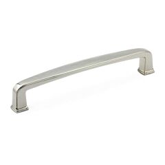 Transitional Metal Pull 5-1/16" (128mm) Center to Center, Overall Length 5-1/2" (140mm) Polished Nickel Cabinet Pull/Handle