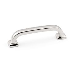 Transitional Metal Pull 3-3/4" (96mm) Center to Center, Overall Length 4-17/32" (115mm) Polished Nickel Cabinet Pull/Handle