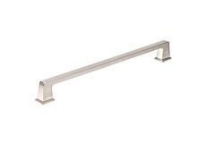 Transitional Metal Pull 12" (305mm) Center To Center, Overall length 13-7/8" Brushed Nickel Cabinet Pull / Handle