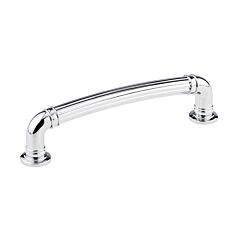 Traditional Metal Pull 5-1/16" (128mm) Center to Center, Overall Length 5-13/16" (148mm) Chrome Cabinet Pull/Handle