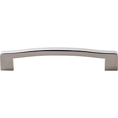 Top Knobs Pull Contemporary Style 6-5/16 Inch (160mm) Center to Center, Overall Length 7-1/16" Polished Stainless Steel Cabinet Hardware Pull / Handle 