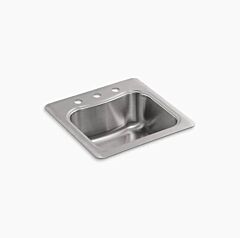 Kohler Staccato 16-1/8" (410 mm) X 13-9/16" (345 mm) top-mount, Stainless Steel  single-bowl bar sink