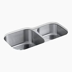 Kohler Undertone 17-7/8" (454 mm) X 17-7/8" (454 mm) undermount, Stainless Steel   double-bowl kitchen sink