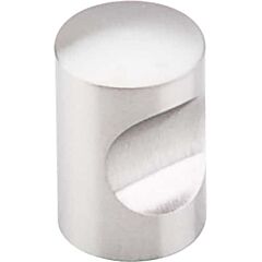 Top Knobs Indent Knob Contemporary Style Brushed Stainless Steel Knob, 5/8 Inch Diameter 