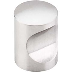 Top Knobs Indent Knob Contemporary Style Brushed Stainless Steel Knob, 13/16 Inch Diameter