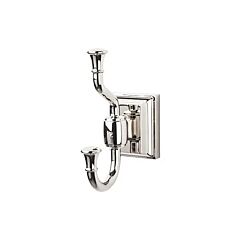 Stratton Bath Double Hook in Polished Nickel