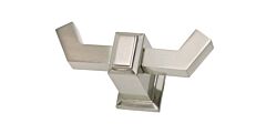 Atlas Sutton Place Contemporary Style 1-7/16" (37mm) Overall Length, Brushed Nickel Double Robe Hook