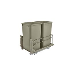 Dbl 27 QT Pull-Out Waste Container Soft-Close, 11-1/4 X 22-1/16 X 18-15/16 in