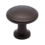 Adagio Oil Rubbed Bronze Cabinet Knob, 1-3/16" (30mm) Overall Diameter, Berenson Hardware