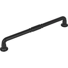 Top Knobs Kent 7-9/16 Inch (192mm) Center to Center, Overall Length 8-3/8 Inch Flat Black Cabinet Pull/Handle