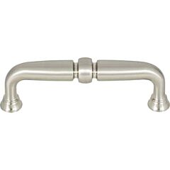 Top Knobs Henderson 3-3/4 Inch (96mm) Center to Center, Overall Length 4-11/32 Inch Brushed Satin Nickel Cabinet Pull/Handle