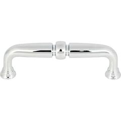 Top Knobs Henderson 3-3/4 Inch (96mm) Center to Center, Overall Length 4-11/32 Inch Polished Chrome Cabinet Pull/Handle