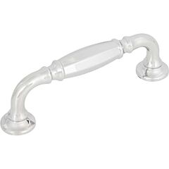 Top Knobs Barrow 3-3/4 Inch (96mm) Center to Center, Overall Length 4-5/8 Inch Polished Chrome Cabinet Pull/Handle