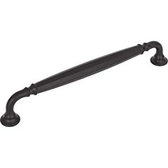 Top Knobs Barrow 7-9/16 Inch (192mm) Center to Center, Overall Length 8-3/8 Inch Flat Black Cabinet Pull/Handle