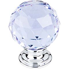 Top Knobs Light Blue Crystal Knob Contemporary Style Polished Chrome Knob, 1-3/8 Inch Diameter