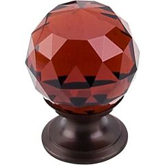 Top Knobs Wine Crystal Knob Contemporary Style Oil Rubbed Bronze Knob, 1-1/8 Inch Diameter
