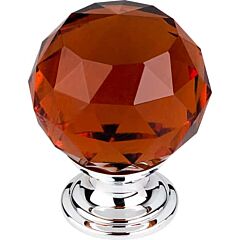 Top Knobs Wine Crystal Knob Contemporary Style Polished Chrome Knob, 1-3/8 Inch Diameter