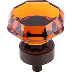 Top Knobs Wine Octagon Crystal Knob Contemporary Style Oil Rubbed Bronze Knob, 1-3/8 Inch Diameter