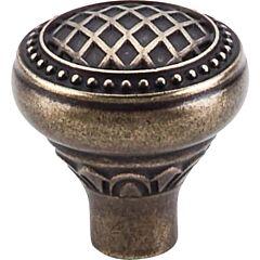 Top Knobs Trevi Round Knob Traditional Style German Bronze Knob, 1-5/16 Inch Diameter