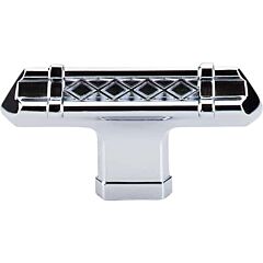 Top Knobs Tower Bridge THandle Contemporary,Transitional Style Polished Chrome Knob, 2-5/8 Inch Overall Length