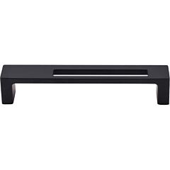 Top Knobs Modern Metro Slot Pull Contemporary Style 5-Inch (127mm) Center to Center, Overall Length 5-3/8" Flat Black Cabinet Hardware Pull / Handle 